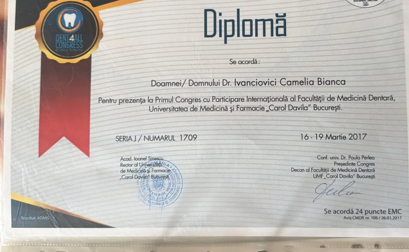 Congres Internațional – Facultatea de Medicină Dentară